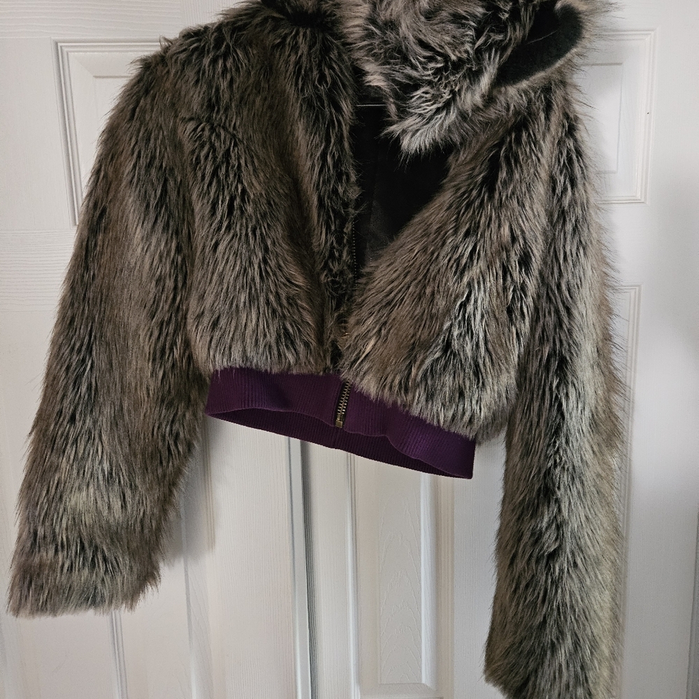 Spirithood cropped Greywolf Bomber Jacket Small - Picture 6 of 6